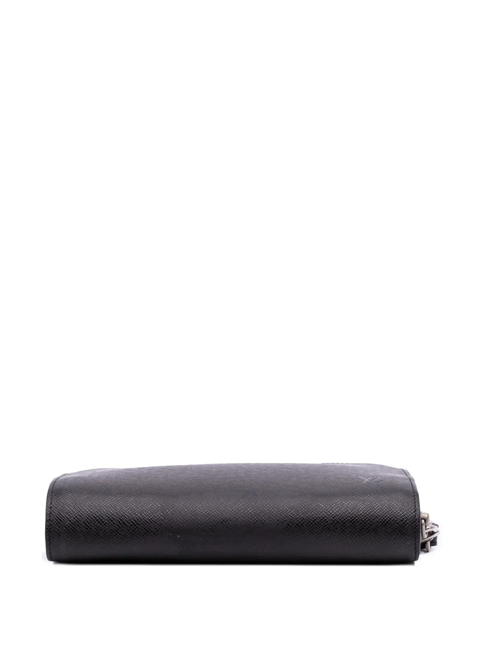 Pre-owned Louis Vuitton 2001 Taiga Pochette Baikal Clutch Bag In Black