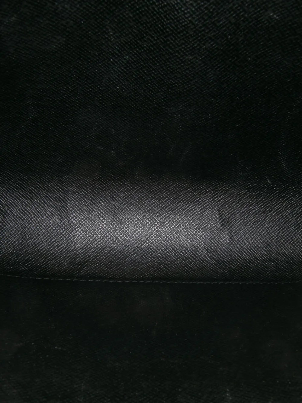 Pre-owned Louis Vuitton 2001 Taiga Pochette Baikal Clutch Bag In Black