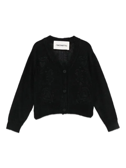 Simonetta heart-pattern cardigan