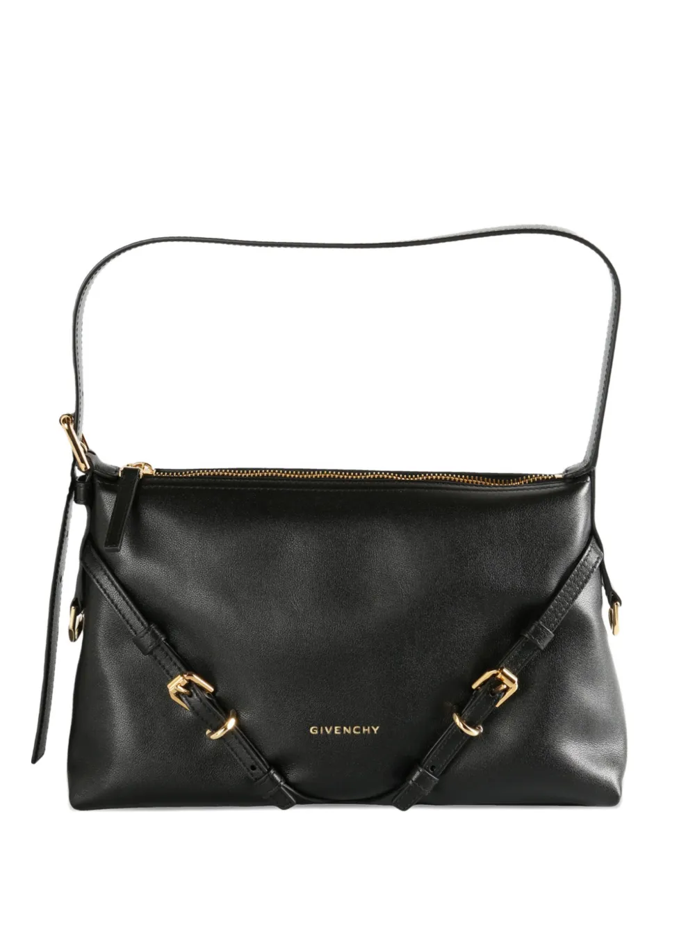 Givenchy mini Voyou buckle-strap leather shoulder bag | Black | Image 1