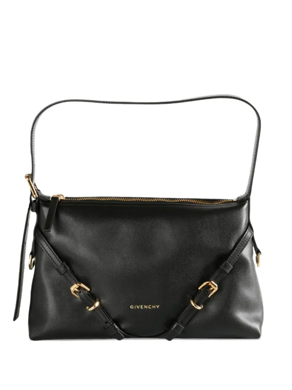 GIVENCHY 黒色レザーショルダーバッグ Givenchy ヴォワイユー レザーショルダーバッグ ミニ | ブラック