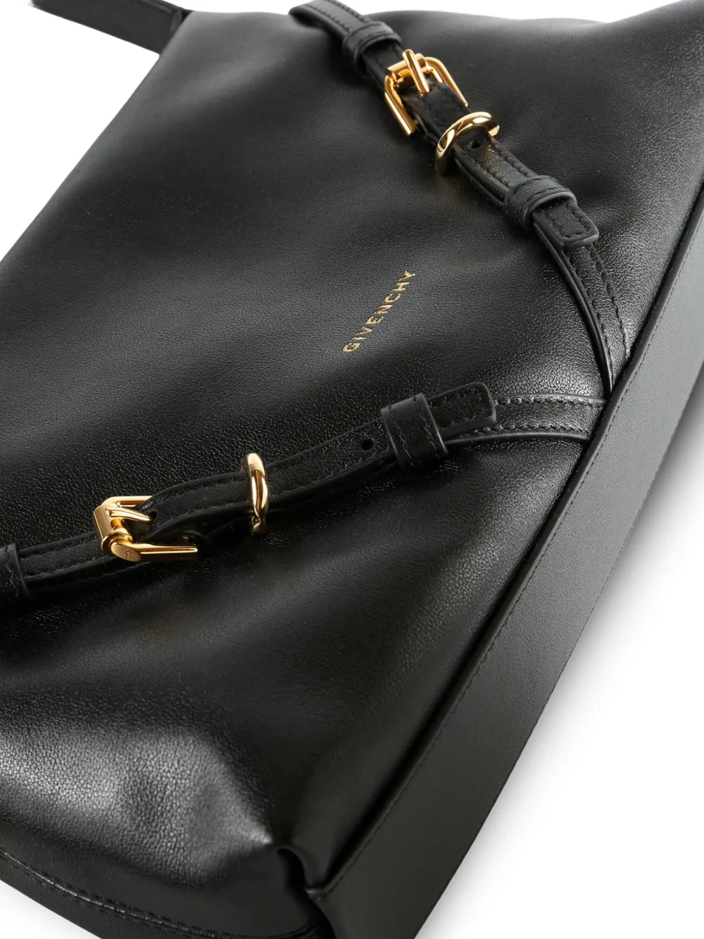 Givenchy mini Voyou buckle-strap leather shoulder bag Zwart