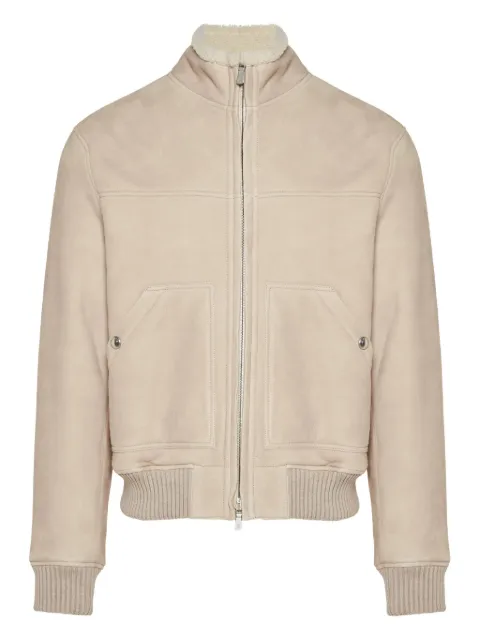 Eleventy zip shearling jacket