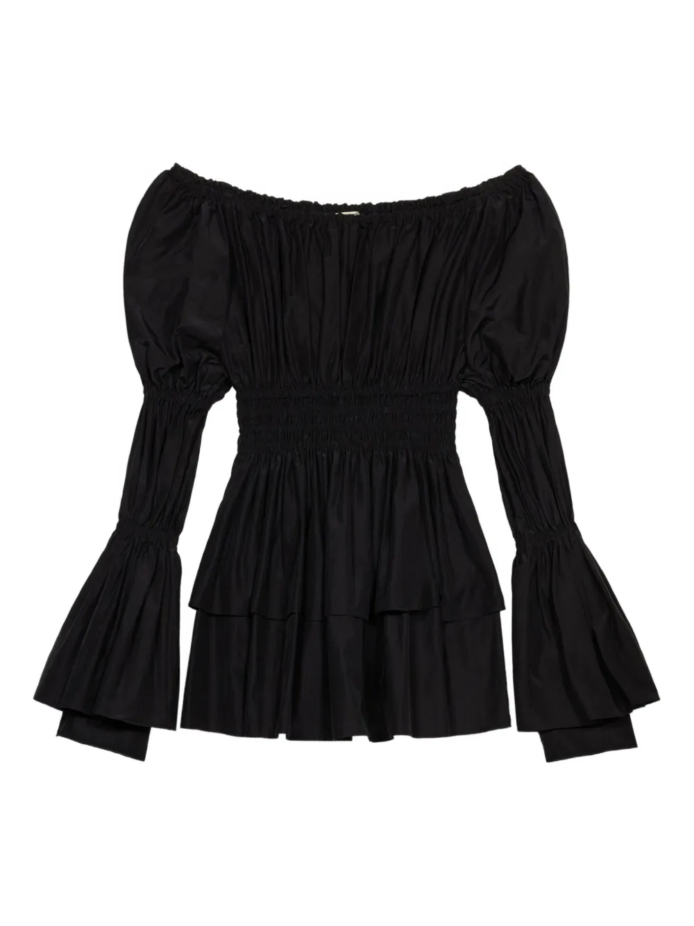 Blumarine off-shoulder neckline mini dress | Black | Image 1
