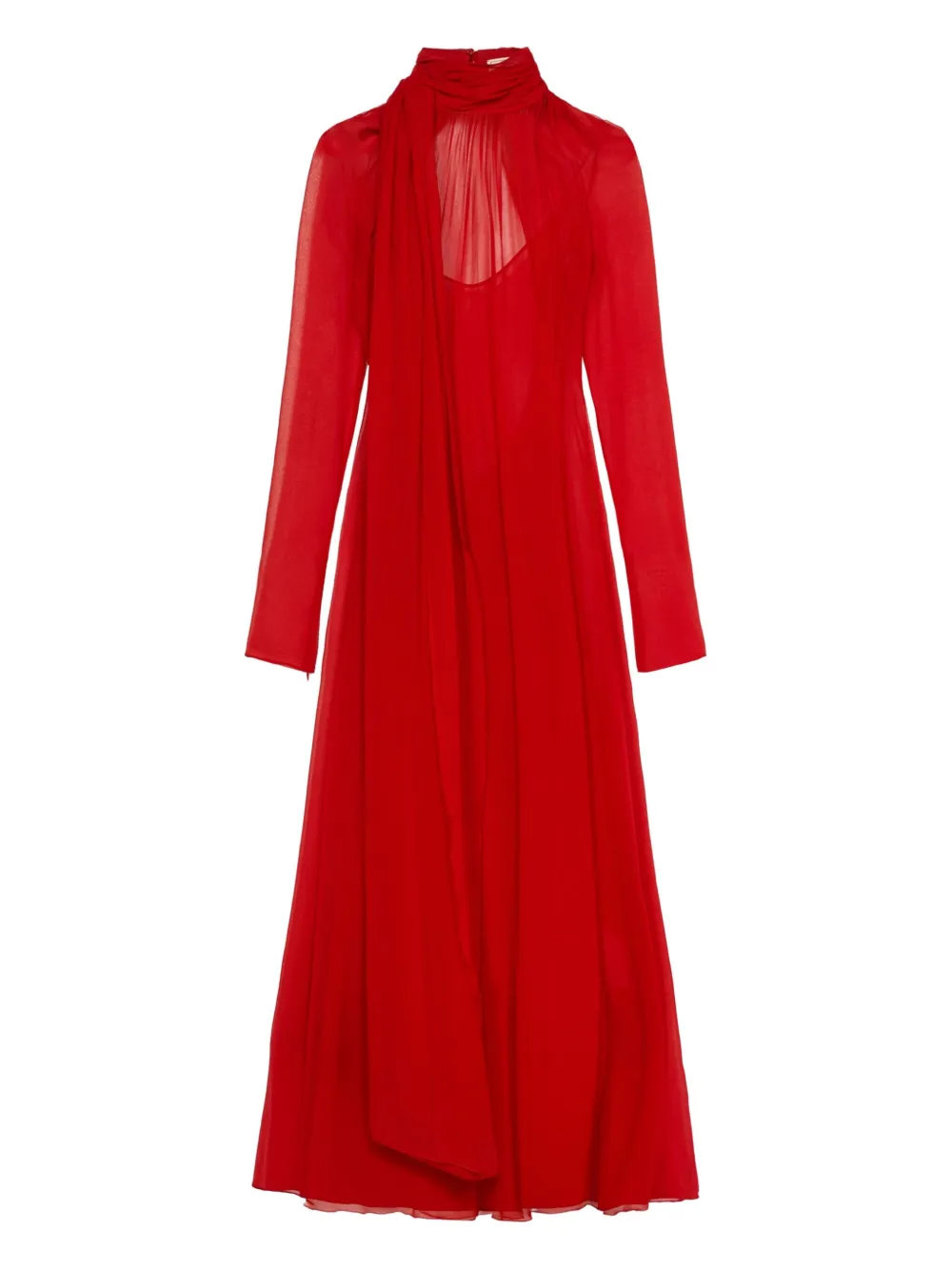 Blumarine open-back sheer maxi dress - レッド Blumarine open-back sheer maxi dress - レッド