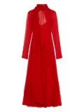 Blumarine open-back sheer maxi dress - Red