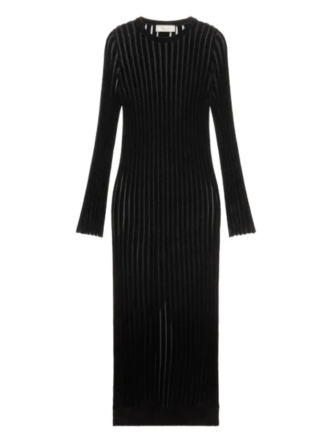 Blumarine robe mi-longue en maille côtelée