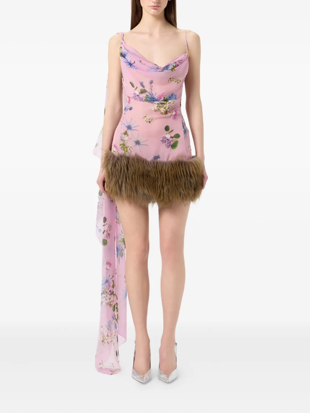 Blumarine Mini-jurk met bloemenprint - Roze