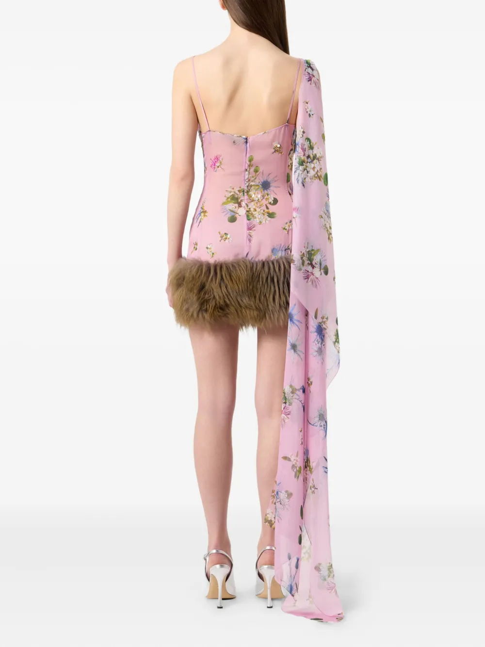 Blumarine Mini-jurk met bloemenprint Roze