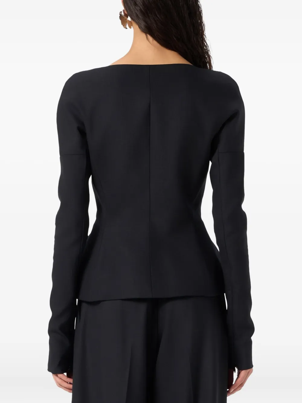 Blumarine Peplum Jacket In Black