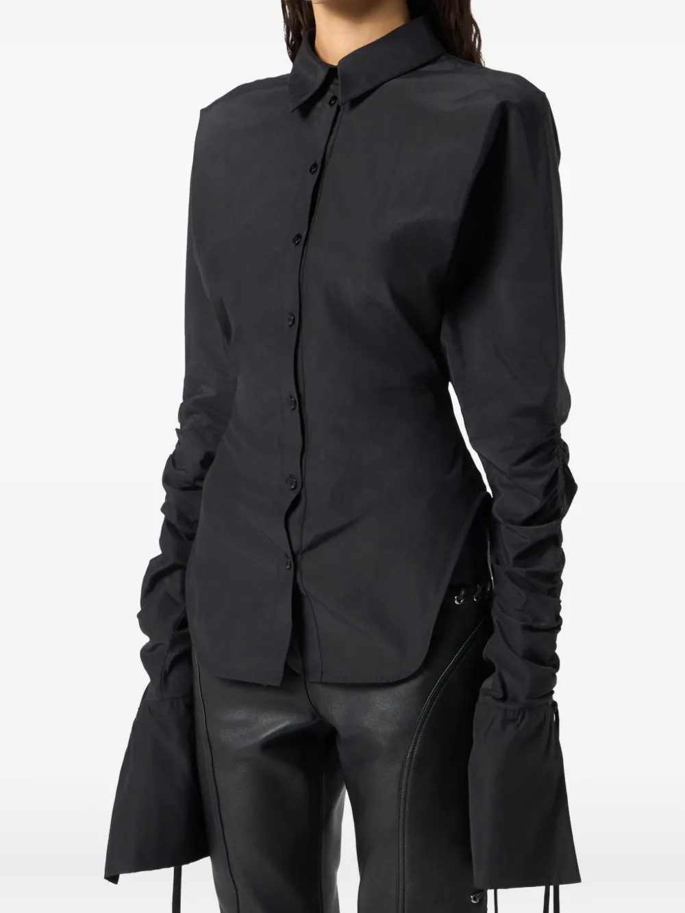 Blumarine Gesmockte blouse Zwart