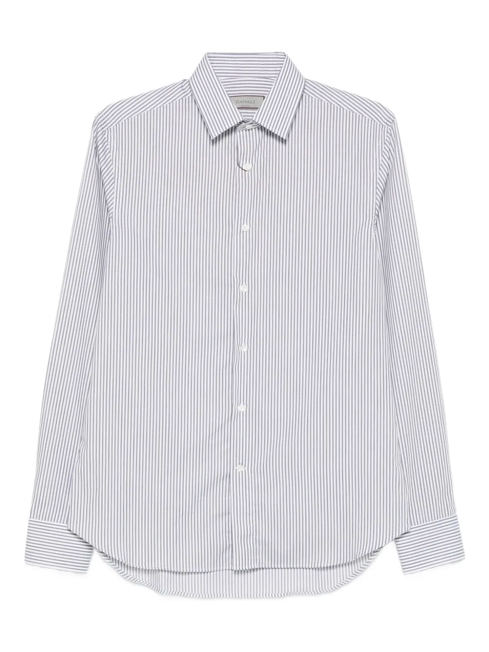 Canali striped long-sleeve shirt - Blu
