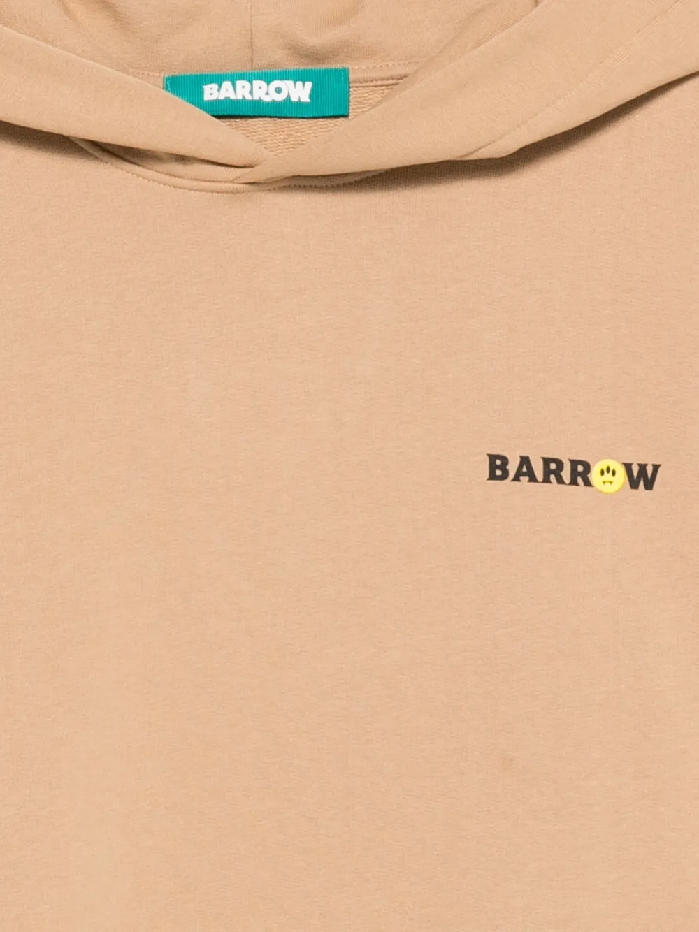 BARROW Hoodie met logoprint en buidelzak Bruin