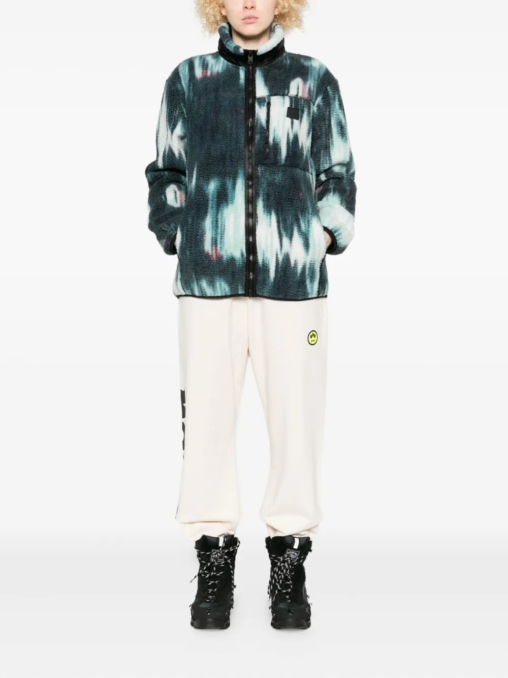 Barrow Logo-print Trackpants In Neutral