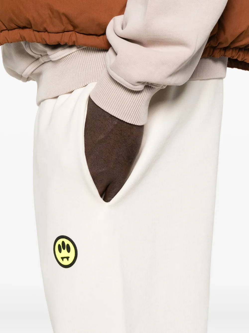 Barrow Logo-print Trackpants In Neutral