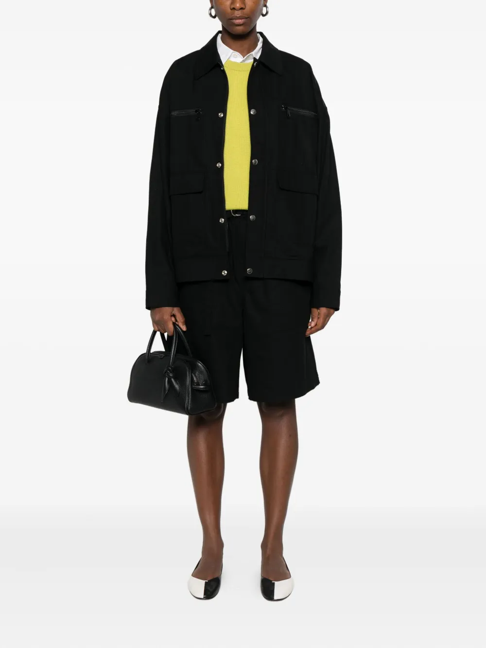 6397 button-fastening zip-pocket jacket | Oversized Jackets | Image 2
