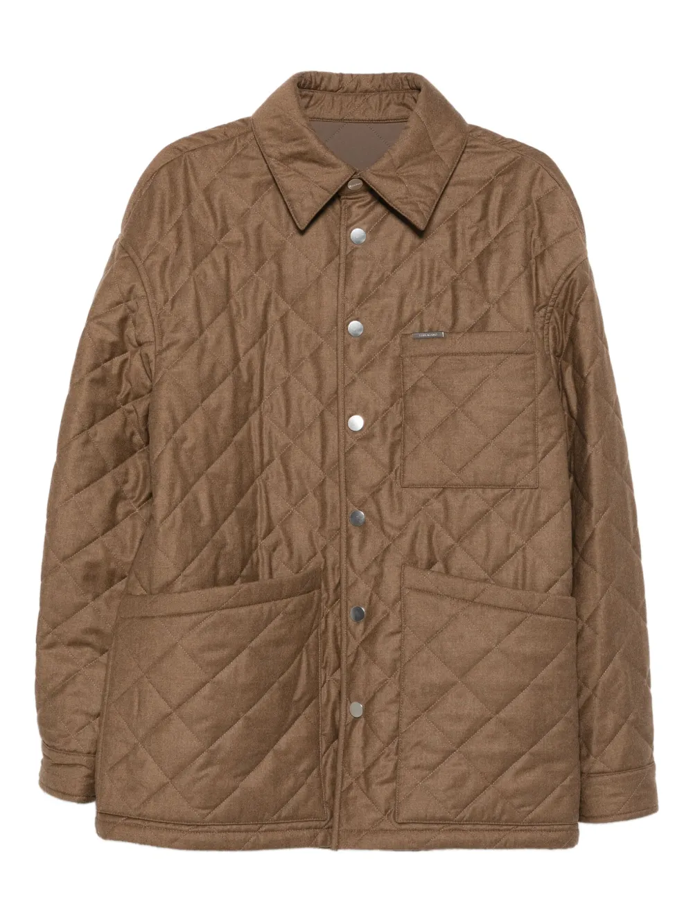 Ferragamo quilted diamond-pattern jacket | Neutrals | Image 1