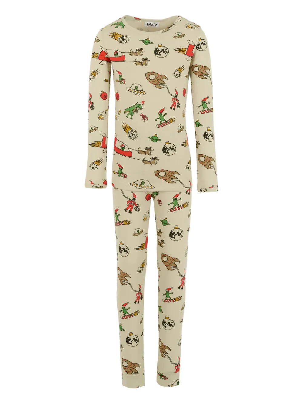 Molo space-themed pyjamas | Neutrals | Image 1