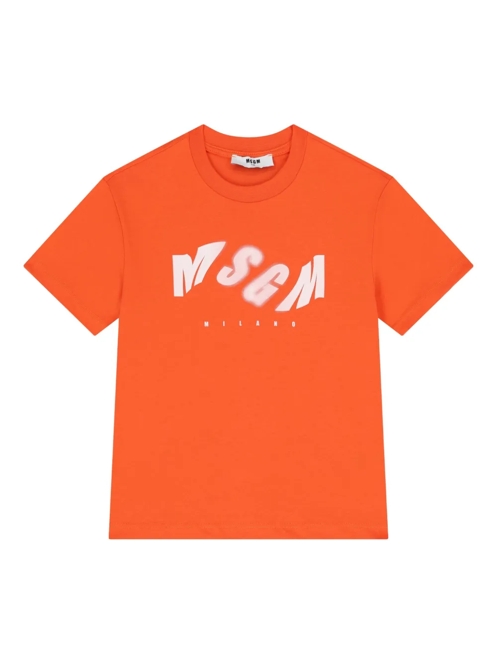 MSGM Kids logo-print T-shirt | Orange | Image 1