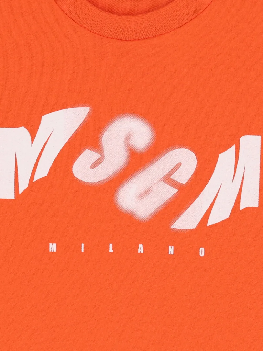 Msgm Logo-print T-shirt In Orange
