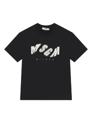 MSGM Kids ロゴ Tシャツ | ブラック | FARFETCH JP