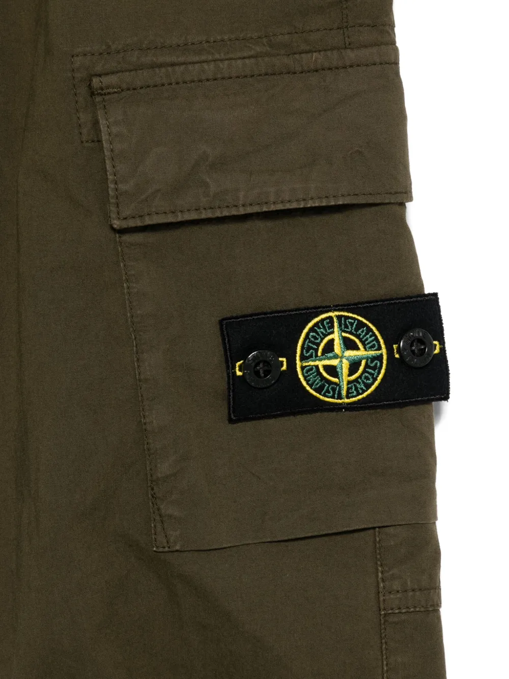 Stone Island Junior Broek met cargozak Groen
