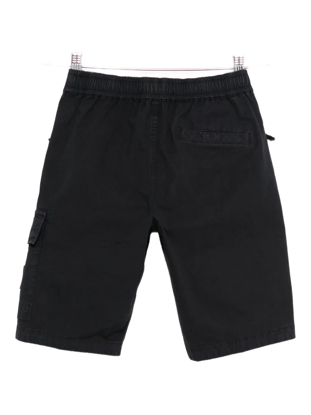Stone Island Compass-badge Cargo Shorts In Black