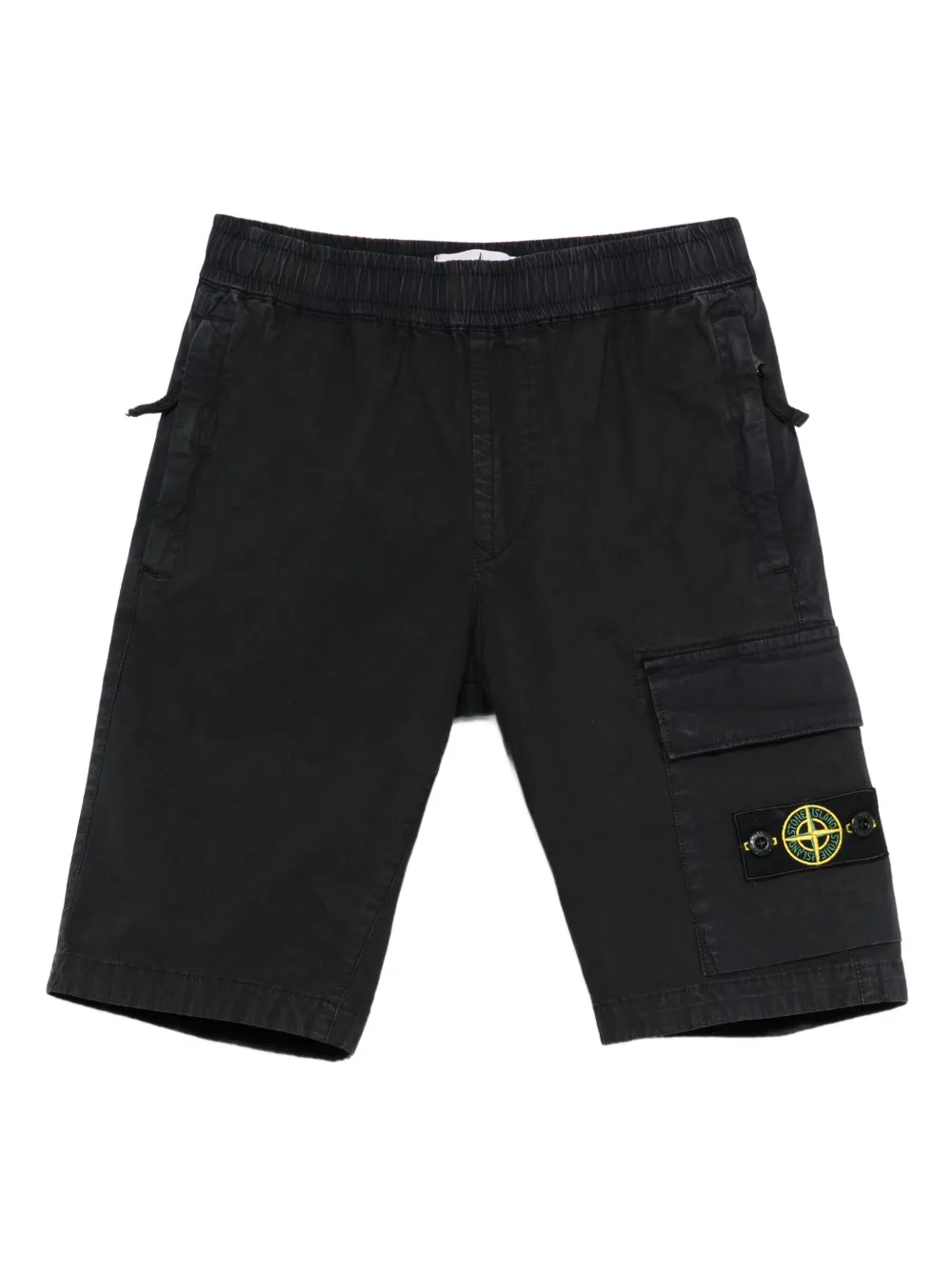 Stone Island Junior Compass-badge cargo shorts - Blu