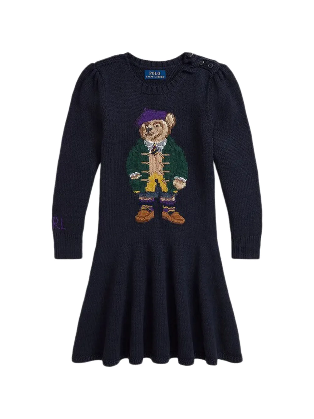 POLO RALPH LAUREN KIDS long-sleeve mini dress - Blu