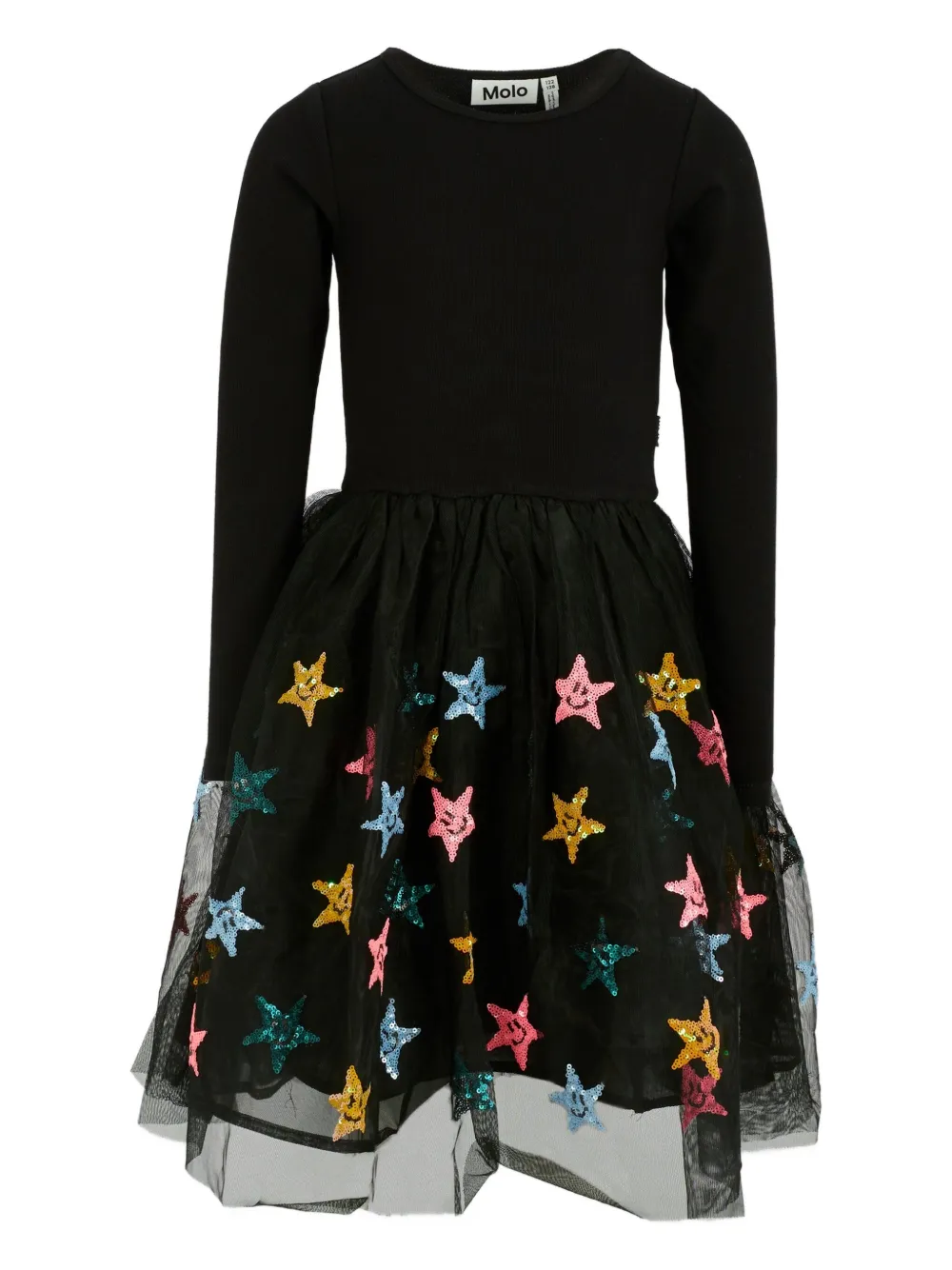 Molo sequin-star tulle dress | Black | Image 1