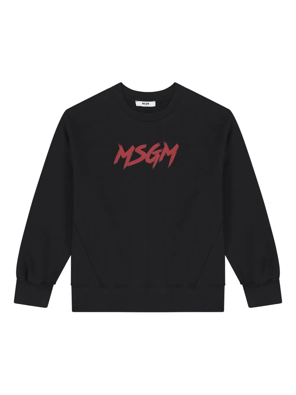 MSGM Kids logo-print cotton sweatshirt | Black | Image 1