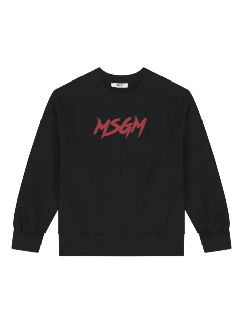MSGM Kids logo-print cotton sweatshirt