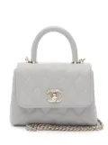 CHANEL Pre-Owned 2021-2025 Extra Mini Quilted Caviar Coco Top Handle Bag shoulder bag - Grey