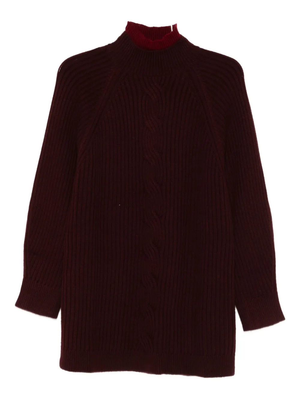 Max Mara Cable-knit Sweater In Red