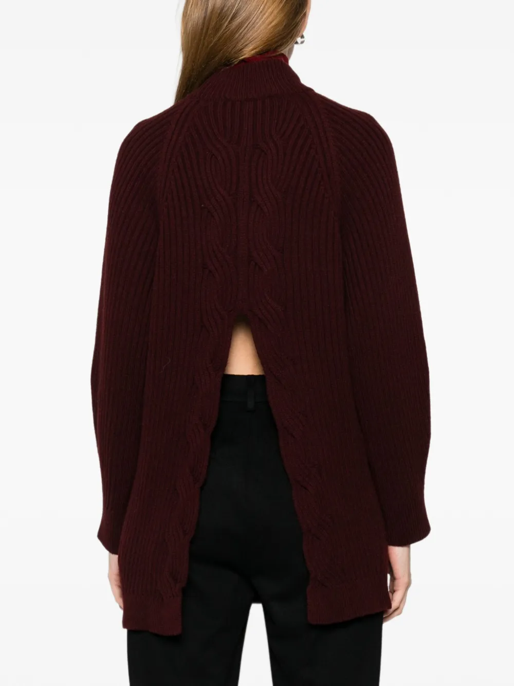 Max Mara Kabelgebreide trui Rood