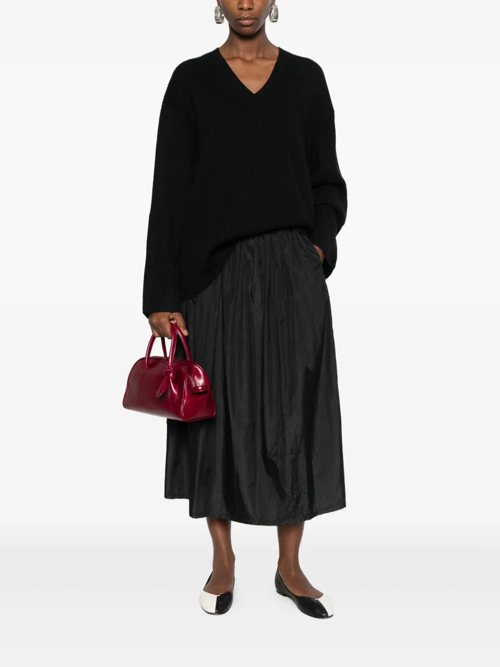 6397 drawstring elastic-waist skirt | A-Line Skirts | Image 2