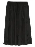6397 drawstring elastic-waist skirt - Black
