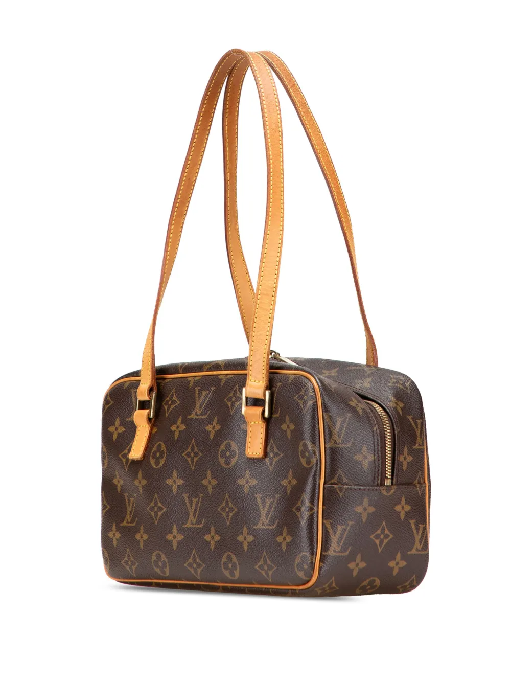 Pre-owned Louis Vuitton 2003 Monogram Cite Mm Shoulder Bag In Brown