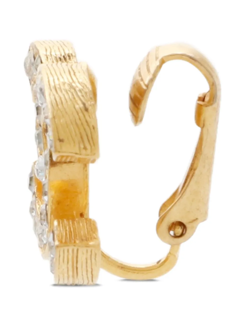 CHANEL Pre-Owned 1970-1980 CC Mark clip-on earrings | Image 2