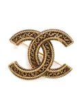 CHANEL Pre-Owned 1970s CC Mark brooch - Gold