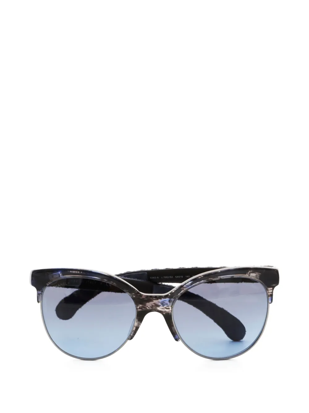 Pre-owned Chanel 2000s Denim-detail Sunglasses In Blue