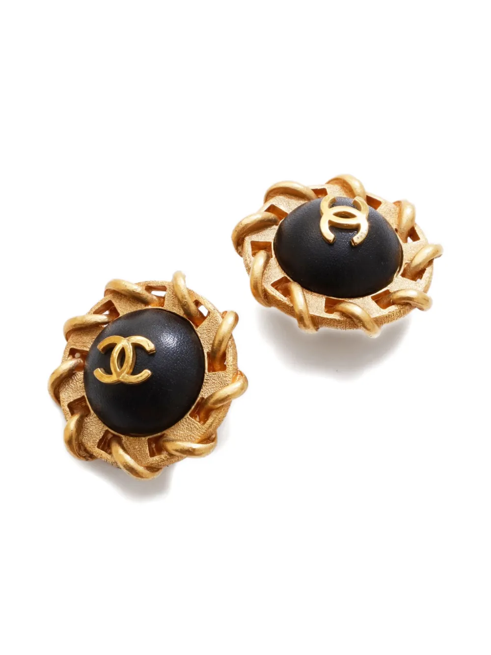 CHANEL Pre-Owned 1994 CC Mark clip-on earrings | Image 2