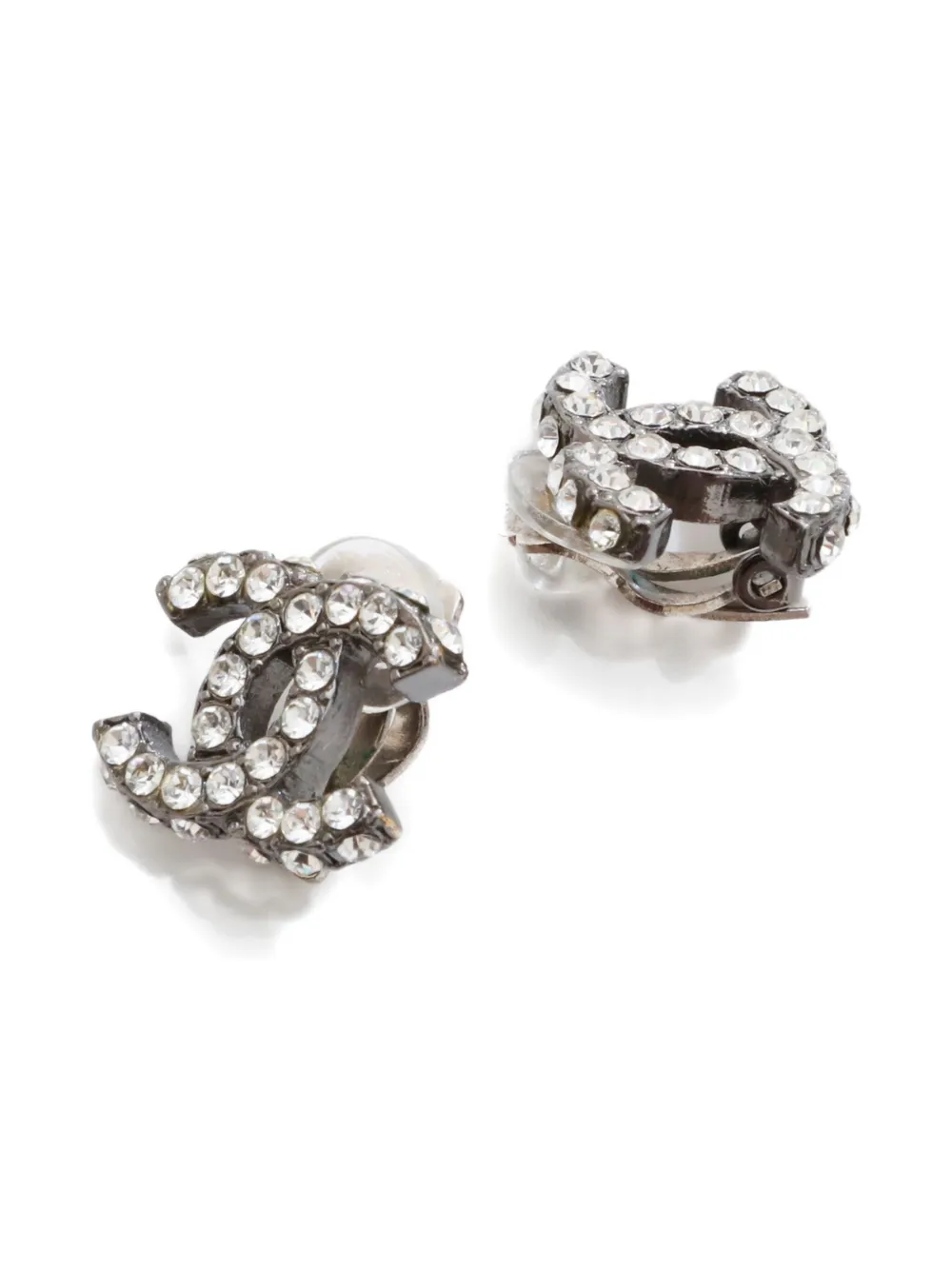 CHANEL Pre-Owned 2000s CC Mark rhinestone earrings | Image 2
