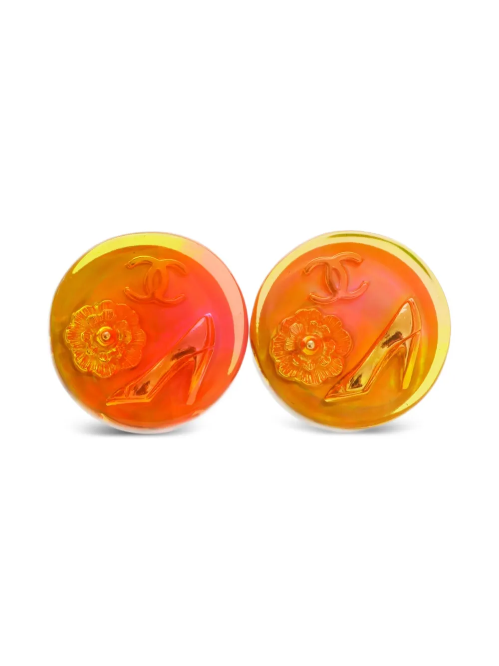 CHANEL Pre-Owned 1997 CC Mark clip-on earrings | Gold | Image 1