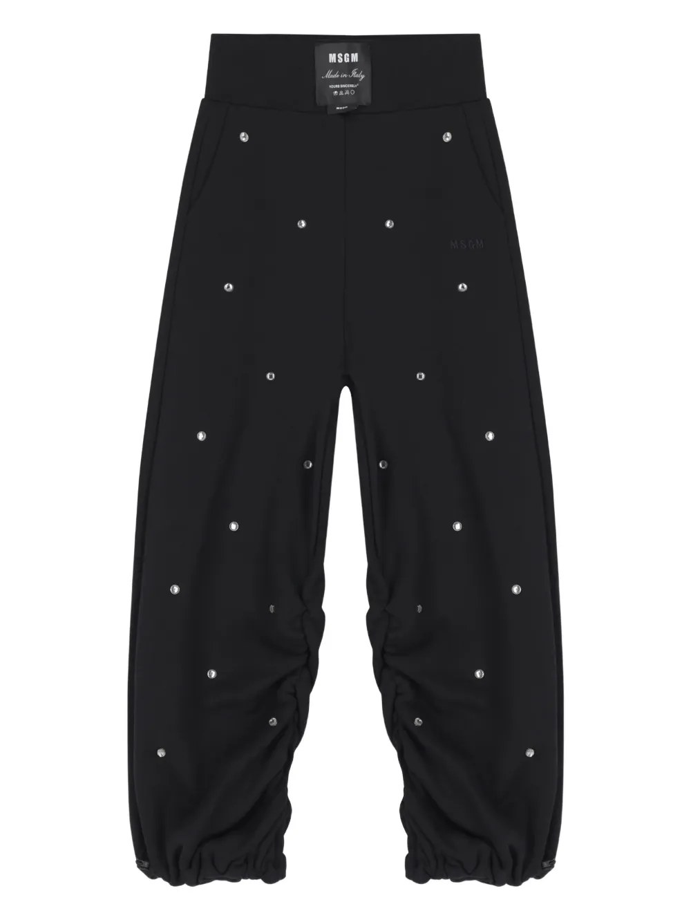 MSGM Kids crystal-embellished joggers | Black | Image 1