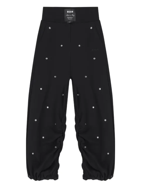 MSGM Kids crystal-embellished joggers