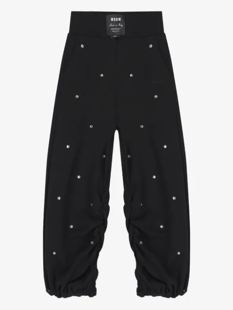 MSGM Kids crystal-embellished joggers