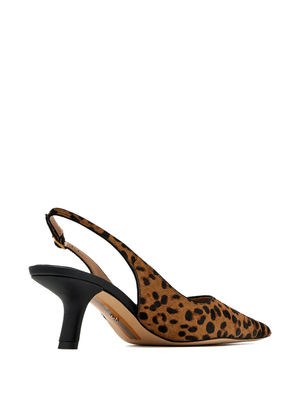 Sam Edelman Bianka Slingback Pump Granada Tan Leopard Leather In Brown
