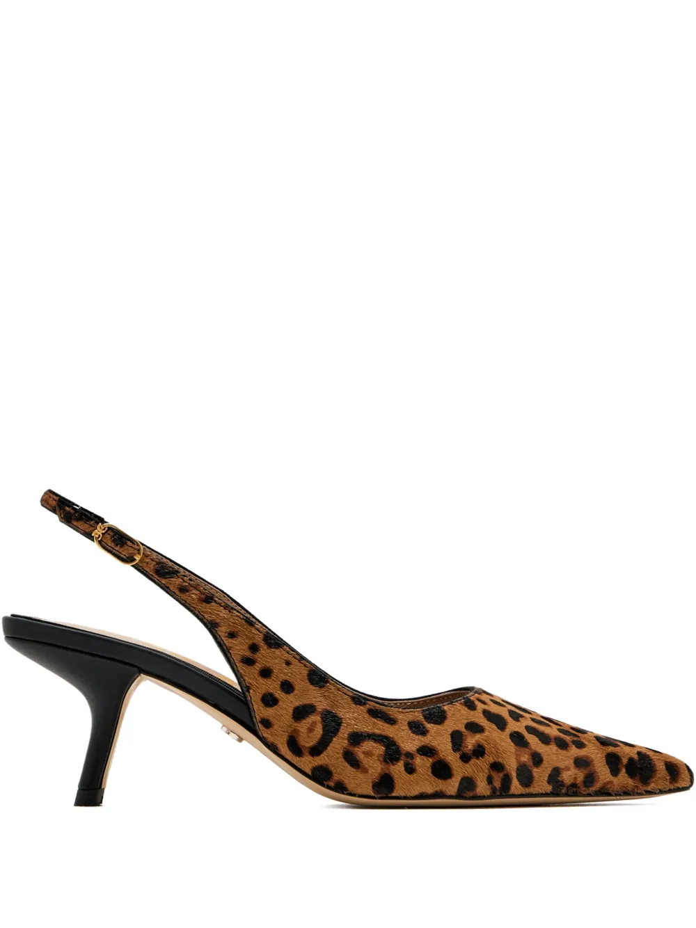 Sam Edelman Bianka Slingback Pump Granada Tan Leopard Leather In Brown