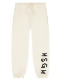 MSGM Kids logo-print track pants - White